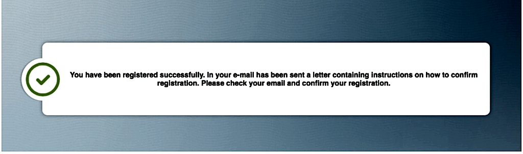 Confirm Registration